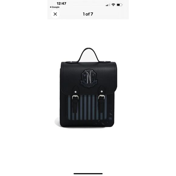 Nevermore Academy Wednesday Addams book bag backpack - Picture 11 of 14